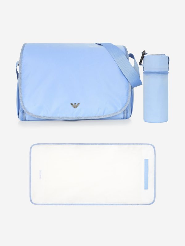 Emporio Armani Baby Logo Changing Bag in Blue (36cm)